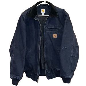 (S) CARHARTT HEAVY NAVY BLUE WORK JACKET